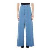 Lichtblauwe Wide Leg Jeans Liu Jo , Blue , Dames