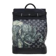 Pre-owned Canvas backpacks Louis Vuitton Vintage , Black , Dames