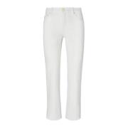 Witte Flared Denim Jeans Tory Burch , White , Dames