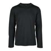 Zijde Katoen Mix T-shirt Emporio Armani , Black , Heren