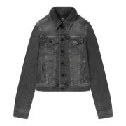 Klassieke Robyn Denim Jack Adriano Goldschmied , Black , Dames