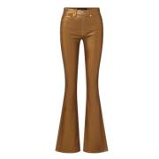 Gouden Metallic Skinny Flare Jeans Veronica Beard , Yellow , Dames