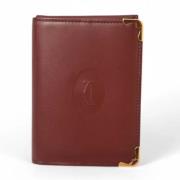 Pre-owned Leather wallets Cartier Vintage , Red , Dames