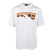 Tshirt Diesel , White , Heren