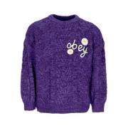 Passion Flower Geborduurde Trui Vrouwen Obey , Purple , Dames