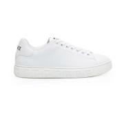 Witte Sneakers met Vetersluiting en Grieks Patroon Versace , White , D...