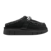 Zwarte Instap Schoenen van Schapenvacht Mou , Black , Dames