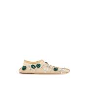 Mesh Ballerina met Pailletbloemen Christopher Esber , Beige , Dames