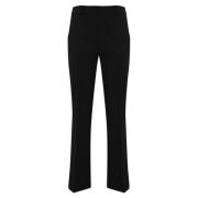 Zwarte rechte wollen broek Max Mara Weekend , Black , Dames