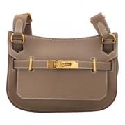 Pre-owned Leather shoulder-bags Hermès Vintage , Gray , Dames