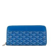 Pre-owned Leather wallets Goyard Vintage , Blue , Dames