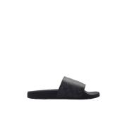 Rubber slides Coach , Black , Heren