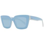 Blauwe Dames Zonnebril Rechthoekig Montuur Emilio Pucci , Blue , Dames