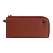 Leren smartphone portemonnee met handvat Piquadro , Brown , Dames