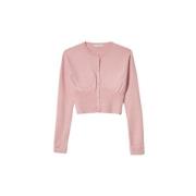 Geribbelde Crop Sweater met knoopsluiting Mar De Margaritas , Pink , D...