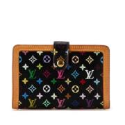 Pre-owned Leather wallets Louis Vuitton Vintage , Black , Dames