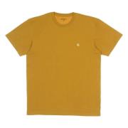 Helios/Goud Korte Mouw T-shirt Carhartt Wip , Yellow , Heren