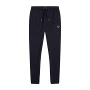 Blauwe Klassieke Sweatpants met Geribbelde Boorden Fred Perry , Blue ,...