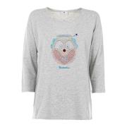 Dames T-shirt met Strass Braccialini , Gray , Dames