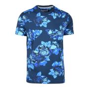 Katoen Elastaan T-shirt Bikkembergs , Blue , Heren