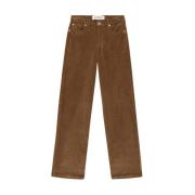 Fluwelen Corduroy Flare Broek Roy Roger's , Brown , Dames