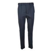 Elegante Stretchy Viscose Blend Broek Emporio Armani , Blue , Heren