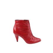 Pre-owned Leather boots Celine Vintage , Red , Dames