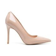 Glanzende leren stiletto platte schoenen Pinko , Pink , Dames