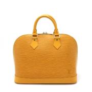 Pre-owned Leather handbags Louis Vuitton Vintage , Yellow , Dames