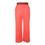 Elegante Stretch Broek Elisabetta Franchi , Orange , Dames