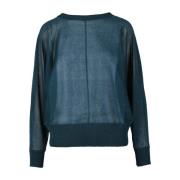 Round-neck Knitwear Alpha Studio , Blue , Dames