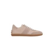 Roze lage sneakers met suède Tod's , Pink , Dames