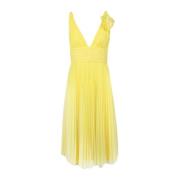 Elegante polyester jurk voor vrouwen Anna Molinari , Yellow , Dames