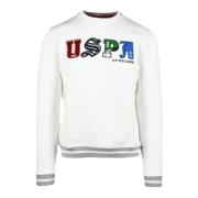 Katoenmix Sweater U.s. Polo Assn. , White , Heren