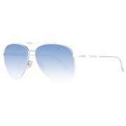 Heren Aviator Zonnebril Wit Blauw Verloop Longines , White , Heren