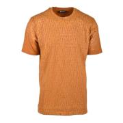 Katoenen T-shirt Diesel , Orange , Heren