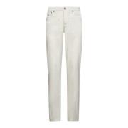 Katoenen corduroy Italiaanse-fit broek Brunello Cucinelli , Beige , He...