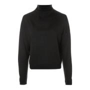 Relaxed Fit Longsleeve met vallende kraag Drykorn , Black , Heren