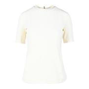 Grenoble T-shirt met stretchstof Moncler , White , Dames