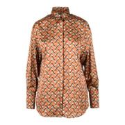 Polyester Shirt Think! , Brown , Dames