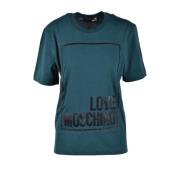 Groene T-shirt voor vrouwen Love Moschino , Green , Dames