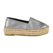 Leren Rubberen Zool Casual Schoenen Espadrilles , Gray , Dames