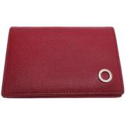 Pre-owned Leather wallets Bvlgari Vintage , Red , Dames