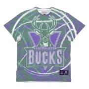 Milwaukee Bucks NBA T-shirt Groen Mitchell & Ness , Multicolor , Heren