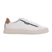 Rhys-Tenn-Pusdth Leather sneakers with laces Boss , White , Heren