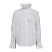 Ruche Placket Shirt Elegante Blouse Co'Couture , White , Dames