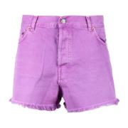 Linnen Katoenen Shorts Haikure , Purple , Dames