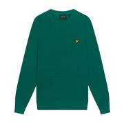 Katoenen Ronde Hals Trui Lyle & Scott , Green , Heren