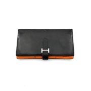 Pre-owned Leather wallets Hermès Vintage , Black , Dames