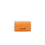 Crossbody Chain Tas met Logo Voorkant Love Moschino , Orange , Dames